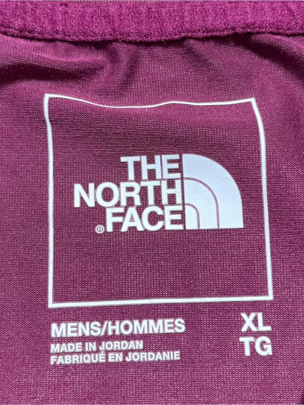 The North Face Mens Short Sleeve Crew Neck T-Shirt Size XL Wine